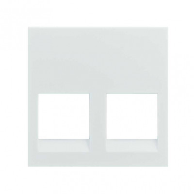 Simon 400 Белый Адаптер без шторок 2 RJ45 Infra+, 40015189-030