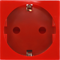 Donel Розетка 2К+З нем.ст., в/заж., с з/ш, крас. (45х45мм), серия (тип) DF6, DF6R