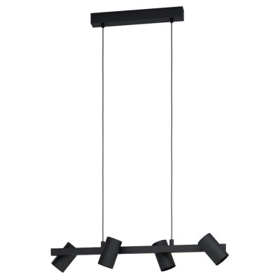 99463 Подвес GATUELA 1, 4х25W(E14), L760, B190, H1100, сталь, черный