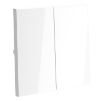 Клавиши для выключателя/переключателя двухклавишного, S70 (белый глянцевый), VLS000301