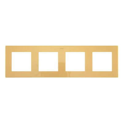 Simon Рамка 4 поста, золото, 2400640-066