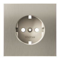 Накладка для розетки с заземлением, S70 Metal (никель), VLSM000611