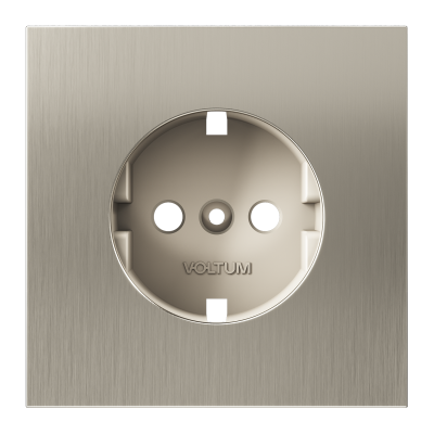 Накладка для розетки с заземлением, S70 Metal (никель), VLSM000611