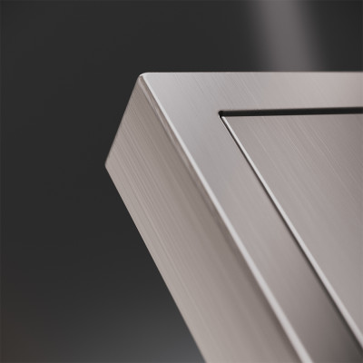 Накладка для розетки с заземлением, S70 Metal (никель), VLSM000611