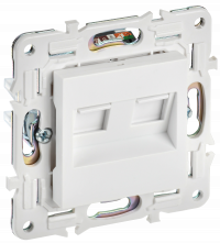 SKANDY Роз. комп. 2-ая RJ45 кат.6 SK-K04W арк. бел. IEK, SK-K20-2-K01