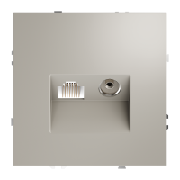 Розетка телевизионная встраиваемая VOLTUM S70 TV+RJ45 кат. 6, (кашемир), VLS060703