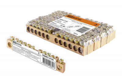 Шина "N" нулевая 6х9мм 12/2 (12 групп/крепеж по краям) TDM Electric инд. стикер TDM Electric, SQ0801-0160