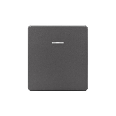 Выключатель ROUND 1 кл перекрестный (переключатель) с подсветкой 10А с/у титан KRANZ, KR-78-0718-2