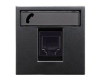 N2217.6 BL - Розетка телекоммуникационная на 6 контактов, 2-модульная, тип RJ12, серия Zenit, цвет альпийский белый - 2CLA221760N1101