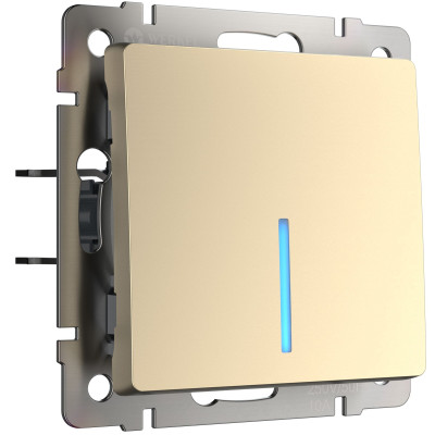 Werkel W1110111/ Выключатель одноклавишный с подсветкой (шампань), a050872