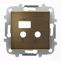 8568.3 OE - Накладка для механизма медиа-комбайна арт.9368.3, серия SKY, цвет античная латунь - 2CLA856830A1201 8568.3 OE - Накладка для механизма медиа-комбайна арт.9368.3, серия SKY, цвет античная латунь - 2CLA856830A1201