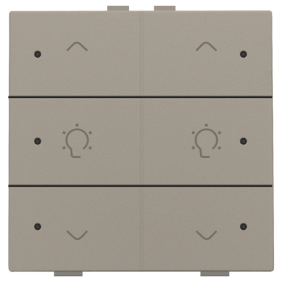 Niko Home Control Бронза Кнопка  управления двухканального диммера, LED подсветка, 123-52046