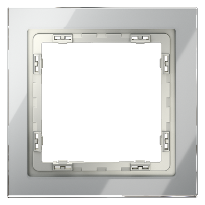 Рамка стеклянная VOLTUM S70 на 1 пост, (сталь, стекло), VLS110105