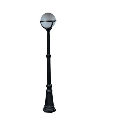 Arte Lamp MONACO, Светильник уличный архитектурный, цвет арматуры - черный, цвет плафона/декора - БЕЛЫЙ, 1х75W E27, A1497PA-1BK