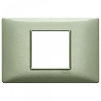 Vimar Накладка для 2 модулей центрально зеленая металлизированная, 14652.72