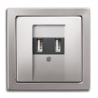 ABB USB зарядное устройство, серия Pure сталь