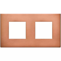 Vimar Накладка на Eikon Exe на 4 модуля (2+2) расстояние между центрами 71мм, сатинированная медь, 22643.86 Vimar Накладка на Eikon Exe на 4 модуля (2+2) расстояние между центрами 71мм, сатинированная медь, 22643.86