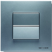 ABB Выключатель 1-клавишный, цвет - алюминий, серия Zenit