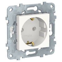 Unica New Розетка 2К+З без шторок, винт. зажим, 16 А, 250 В, белый Unica New Розетка 2К+З без шторок, винт. зажим, 16 А, 250 В, белый