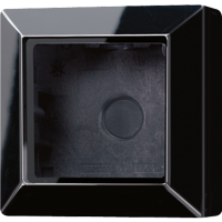 Коробка для накладного монтажа 1-кратная; чёрная, AS581ASW Коробка для накладного монтажа 1-кратная; чёрная, AS581ASW