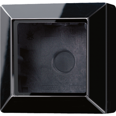 Коробка для накладного монтажа 1-кратная; чёрная, AS581ASW