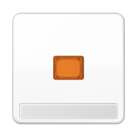 Клавиша с оранжевым окошком для выключателя с подсветкой и полем для надписи; белая, CD590NAKOWW Клавиша с оранжевым окошком для выключателя с подсветкой и полем для надписи; белая, CD590NAKOWW