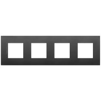 Vimar Накладка Classic 8 мод. (2+2++2+2) внутр. 71, с антибактериальным покрытием, черная, 19669.AB.71