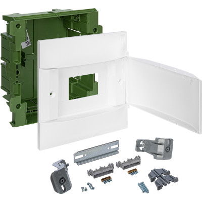 Legrand Practibox S Пластиковый щиток Встраиваемый (в полые стены) 1X6 Белая дверь, 134566