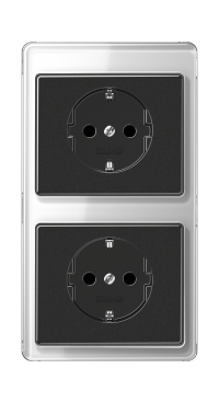 Jung Блок: Розетка 2к+з + Розетка 2к+з,  серия SL 500 Jung Блок: Розетка 2к+з + Розетка 2к+з,  серия SL 500