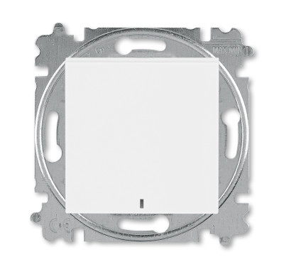 ABB EPJ Levit белый / белый Переключатель 1-кл, с ориент, подсветкой