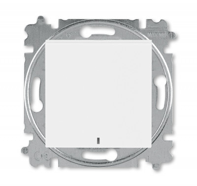 ABB EPJ Levit белый / белый Переключатель 1-кл, с ориент, подсветкой