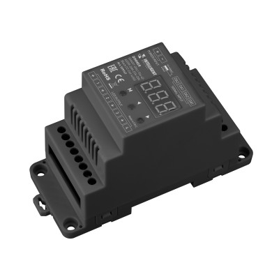 INTELLIGENT ARLIGHT Диммер SMART-DALI-104-62-ADDR-DIM-DT6-DIN Black (12-24V, 4x5A) (IARL, IP20 Пластик, 5 лет), 039147
