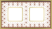 FD01472MAOB Fede Belle Epoque Porcelain Рамка 2-ная, Brown Lys-Bright Gold
