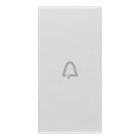 Vimar Клавиша для осевых устройств на 1 модуль символом "звонок", серебро матовое, 20131.C.N