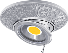 FD1102SCB Fede EMPORIO Светильник круглый с поворотным спотом, Bright Chrome