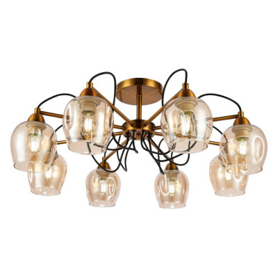 Evoluce SLE110002-08 Светильник потолочный Бронза/Янтарный E27 8*60W