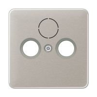 Крышка для SAT-TV-FM-розеток, фиксация винтом; металл; платина; CD500, CD561SATPT