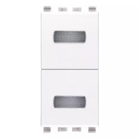 Vimar Индикатор на 1 модуль двойной с прозрачным диффузором белый, 20388.B