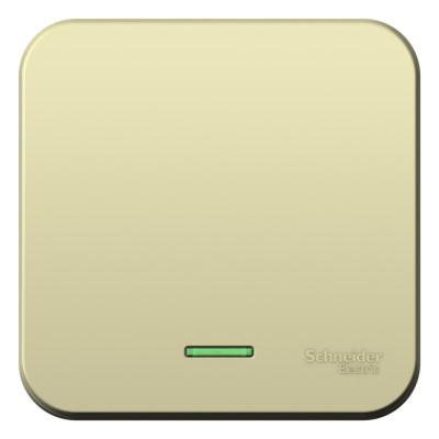 BLANCA О/У 1-клавишный ПЕРЕКЛЮЧАТЕЛЬ (cх.6) с подсв.изолирующая пластина  10А,250B,БЕЖЕВЫЙ