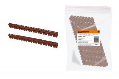 Маркер наборный - символ "1" коричневый 4 мм2 (100 шт.) TDM Electric, SQ0534-0032