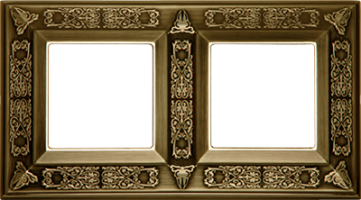 FD01412PB Fede Granada Рамка 2-ная, Bright Patina