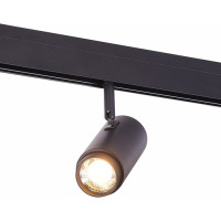 ST LUCE ST357.436.06 Магнитный трековый светильник ZOOM Черный LED 1*6W 3000K 667Lm Ra>80 10-60° IP20 L137xW59xH178 48V