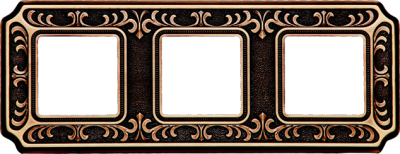 FD01353PB Fede Siena Рамка 3-ная, Bright Patina