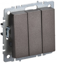 BRITE Выключ. 3-кл. 10А ВС10-3-0-БрТБ бр. IEK, BR-V30-0-10-K45