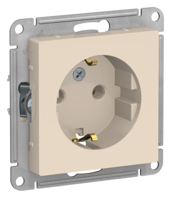 ATN000243 - ATLASDESIGN РОЗЕТКА с заземлением без шторок, 16А, механизм, БЕЖЕВЫЙ, Systeme Electric