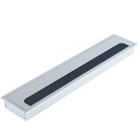 Donel Кабельный громмет (лючок) в стол, 400*80мм, цвет: серебро, DCGR40080S Donel Кабельный громмет (лючок) в стол, 400*80мм, цвет: серебро, DCGR40080S