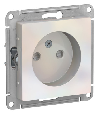 ATN000449 - ATLASDESIGN РОЗЕТКА без заземления со шторками, 16А, механизм, ЖЕМЧУГ, Systeme Electric