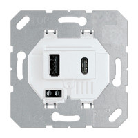 Donel USB зарядное устройство, 3.1A тип A,С белый, DUSB3100WС