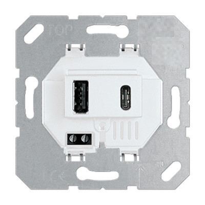 Donel USB зарядное устройство, 3.1A тип A,С белый, DUSB3100WС