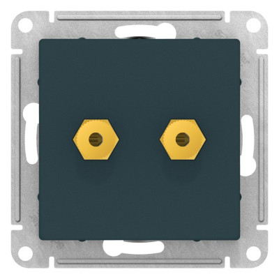 ATN000887 - ATLASDESIGN АУДИОРОЗЕТКА двойная, ИЗУМРУД, Systeme Electric